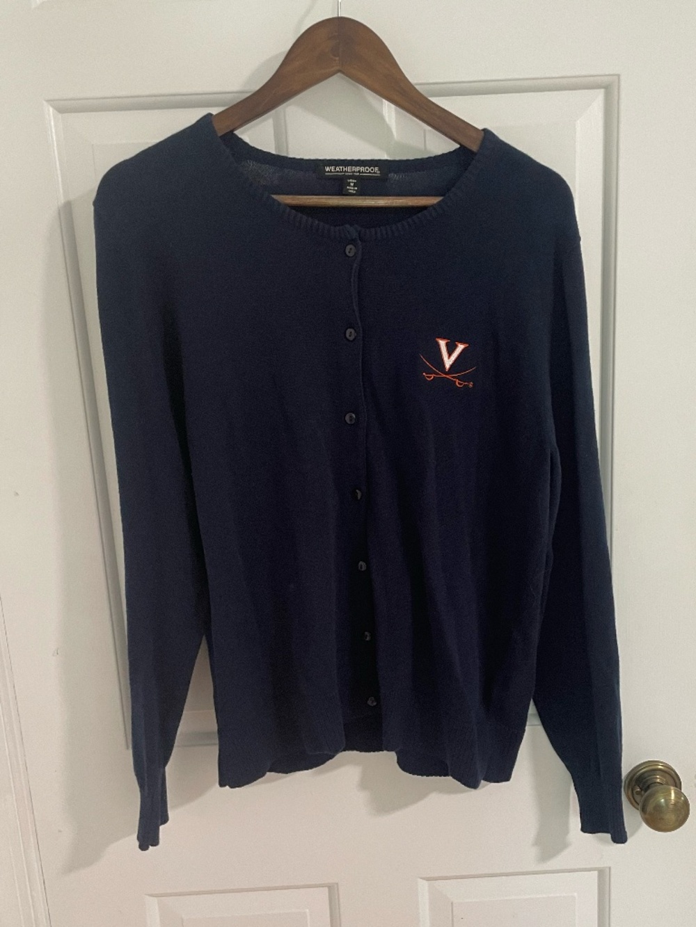 University of Virginia (UVA) Navy Cardigan Sweater